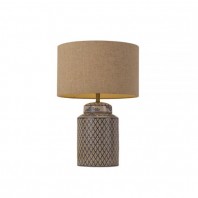 Telbix-Kaylee Table Lamp - White / Blue / Linen